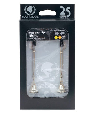 Spartacus Adjustable Tweezer Nipple Clamps w/Bells Bondage Blindfolds & Restraints