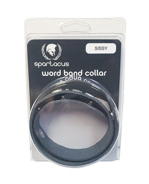 Spartacus SISSY Leather Collar - Black Bondage Blindfolds & Restraints