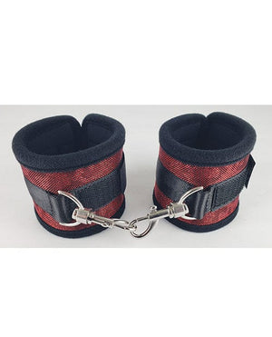 Spartacus Wrist Restraints - Neoprene Red Bondage Blindfolds & Restraints