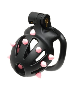 Sport Fucker Cellmate FlexiSpike Chastity Cage - Black/Pink Bondage Blindfolds & Restraints
