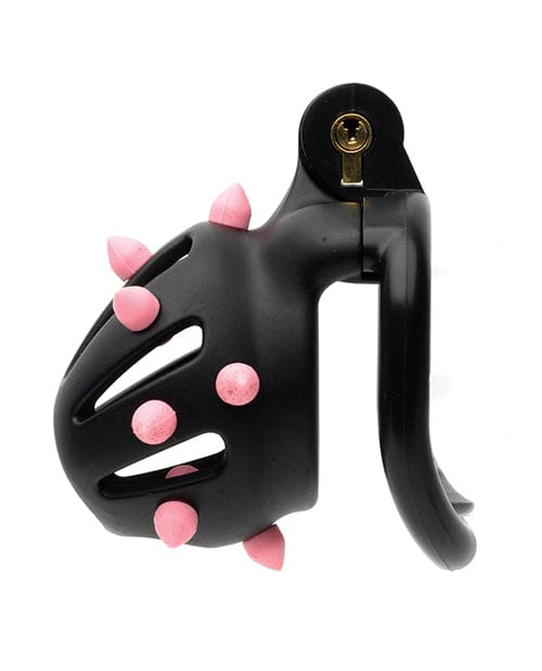 Sport Fucker Cellmate FlexiSpike Chastity Cage - Black/Pink Bondage Blindfolds & Restraints