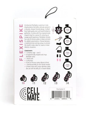 Sport Fucker Cellmate FlexiSpike Chastity Cage - Black/Pink Bondage Blindfolds & Restraints