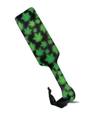 Stoner Vibes Glow in the Dark Paddle - Green Bondage Blindfolds & Restraints