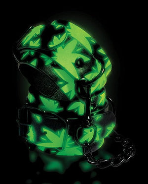 Stoner Vibes Glow in the Dark Wrist Cuffs Bondage Blindfolds & Restraints