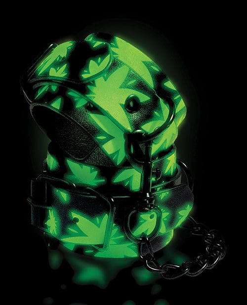 Stoner Vibes Glow in the Dark Wrist Cuffs Bondage Blindfolds & Restraints