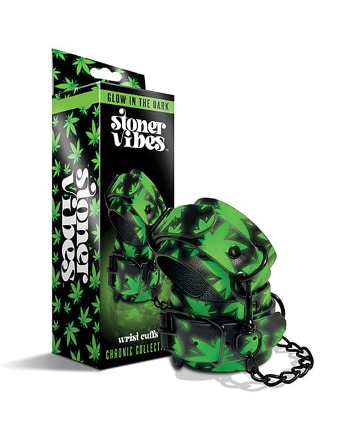 Stoner Vibes Glow in the Dark Wrist Cuffs Bondage Blindfolds & Restraints