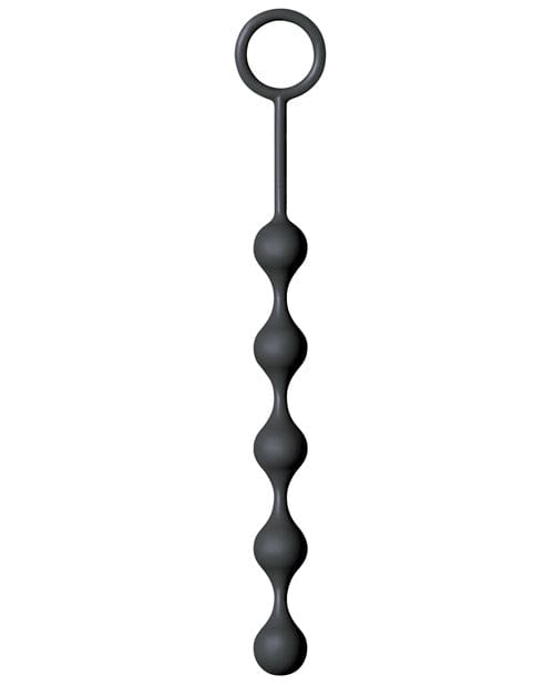 The 9's S Drops Silicone Anal Beads - Black Anal Products