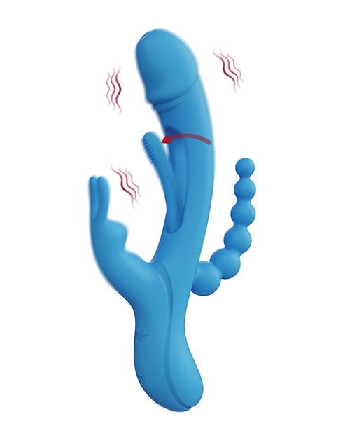 Trilux Kinky Finger Rabbit Vibrator With Anal Beads Vibrators