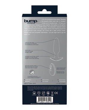 VeDO Bump Plus Rechargeable Remote Control Anal Vibe - Just Black Anal Products