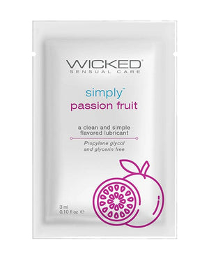 Wicked Sensual Care Simply Water Based Lubricant - .1 Oz Passion Fruit Lubricants