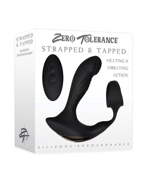 Zero Tolerance Strapped & Tapped Rechargeable Prostate Vibrator - Black Anal Products
