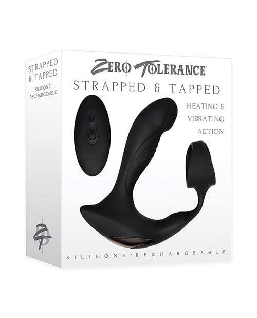 Zero Tolerance Strapped & Tapped Rechargeable Prostate Vibrator - Black Anal Products