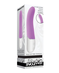 Evolved Slip of the Tongue G-Spot Vibe – Purple/White: Textured Tongue for Targeted Teasing