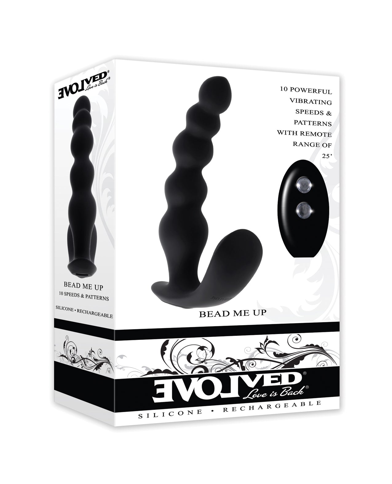 Evolved Bead Me Up Curved Anal Vibrator w/Remote – Black: Graduated Beads, Remote Vibes, Pure Backdoor Bliss