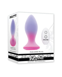 Evolved Paradise Plug Butt Plug – Pink/Purple: Remote-Controlled Vibes with a Heavenly Feel
