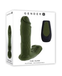 Gender X The Hunk Dual Anal Vibrator - Green: Thrusting Dual-Shaft Anal Power