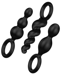 Satisfyer Plug Set Of 3 - Black: Perfect Starter Pack for Anal Play Exploration