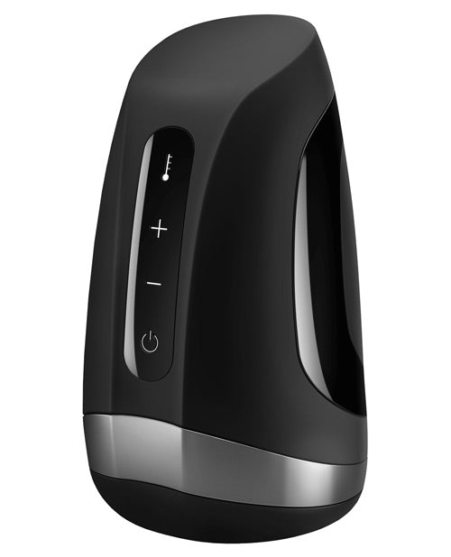 Satisfyer Men Heat Vibration - Black: Heated Masturbator with Realistic Sensations and Intense Vibrations