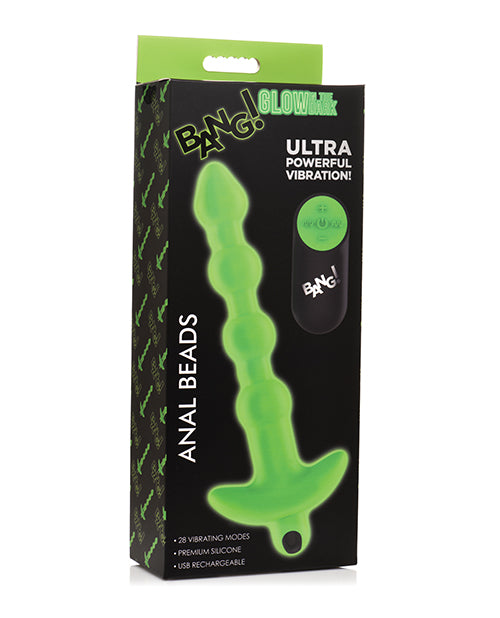 Bang! Glow in the Dark 28X Remote Controlled Anal Beads: Electrify Your Sensual Adventures