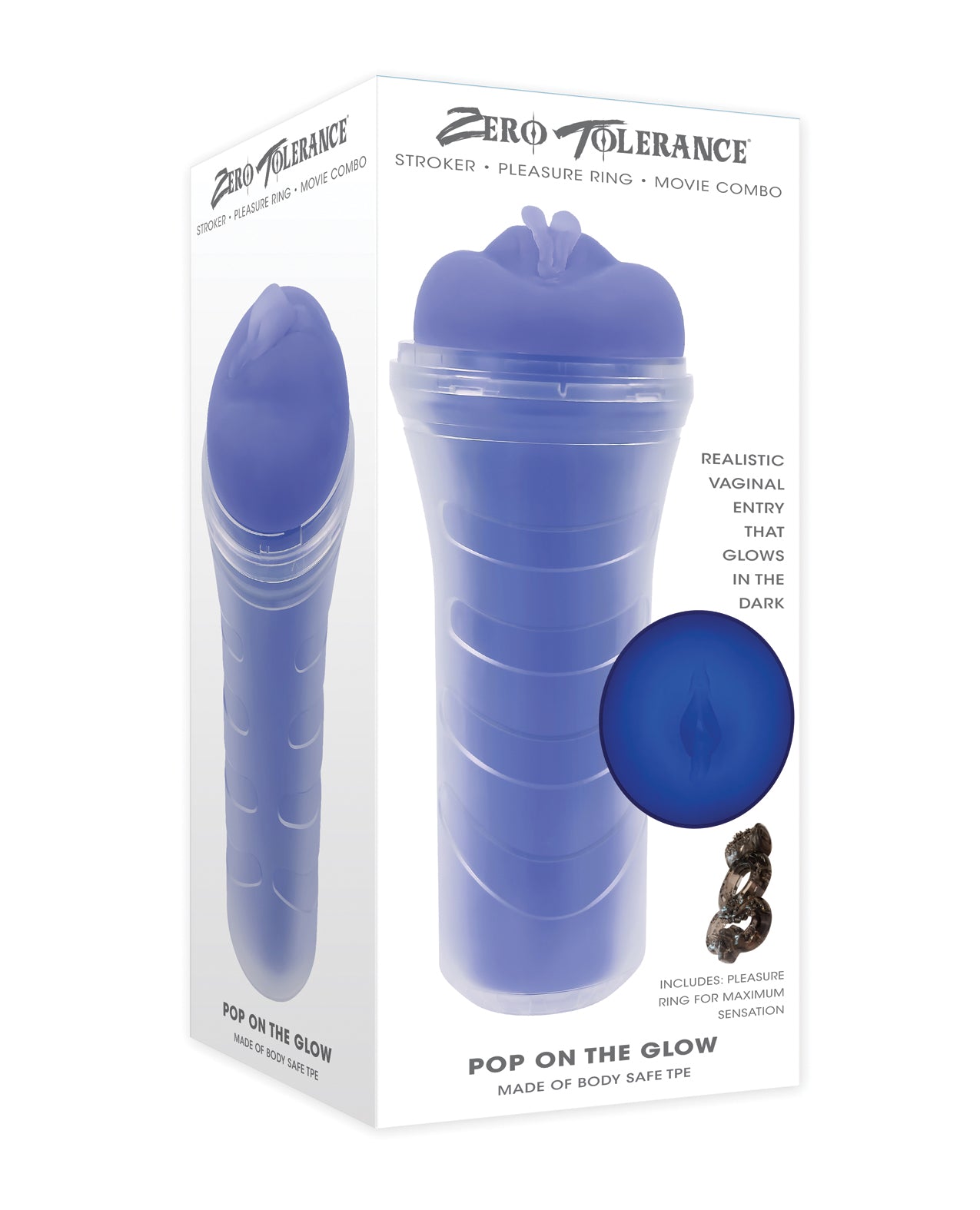 Zero Tolerance Pop On the Glow Vagina Stroker – Glow: Lifelike Glow-in-the-Dark Pleasure