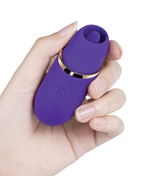 Abby Mini Clit Licking Vibrator Tongue Sex Toy - Purple Vibrators
