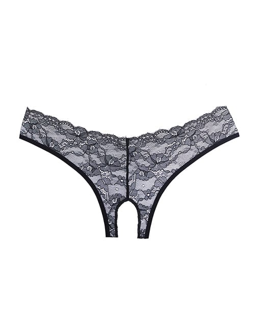 Adore Crush Lace Open Panty Black O/S Lingerie