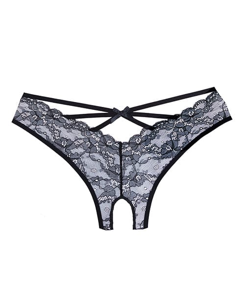 Adore Crush Lace Open Panty Black O/S Lingerie