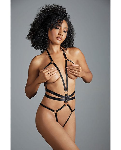 Adore Izabel Open Teddy W/dual Waist O/s Black Lingerie