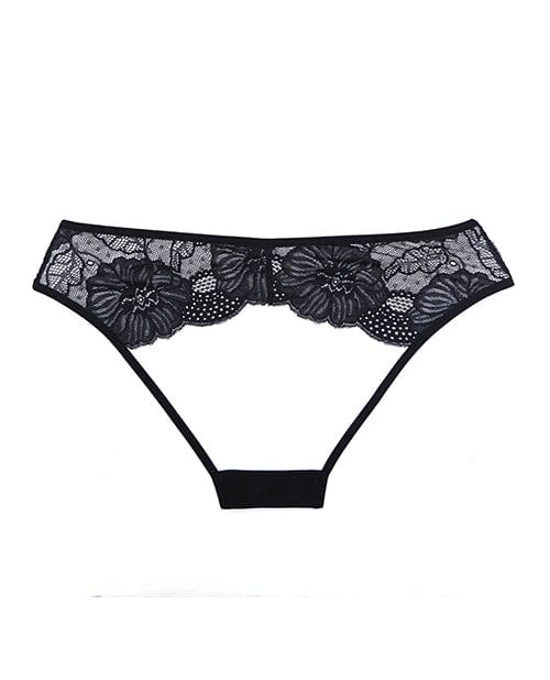 Adore Kiss Mesh & Lace Open Panty Black O/S Lingerie