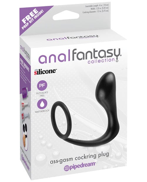 Anal Fantasy Collection Ass Gasm Cockring Plug - Black Anal Products