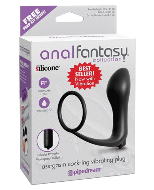 Anal Fantasy Collection Ass Gasm Vibrating Plug w/Cockring Anal Products