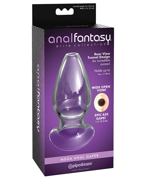 Anal Fantasy Elite Collection Mega Anal Glass Gaper - Clear Anal Products
