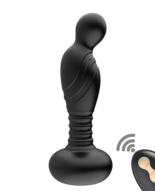 Ass-sation Remote Vibrating P Spot Plug - Black Anal Products