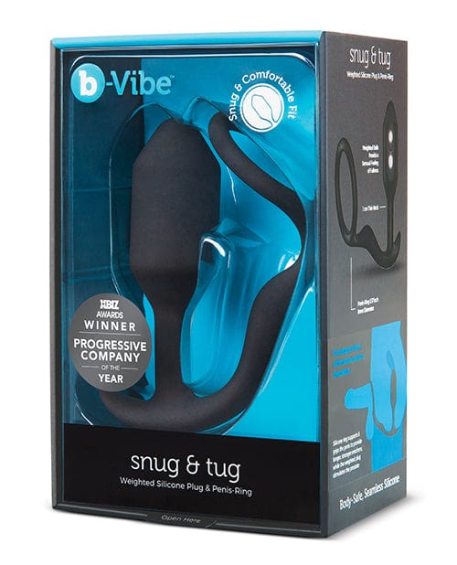 B-Vibe Snug & Tug Weighted Silicone & Penis Ring - 128 g Black Anal Products