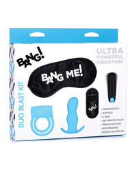 Bang! Duo Blast Remote Control Cock Ring & Butt Plug Vibe Kit - Blue: Double the Pleasure, Double the Fun