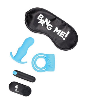 Bang! Duo Blast Remote Control Cock Ring & Butt Plug Vibe Kit - Blue Anal Products