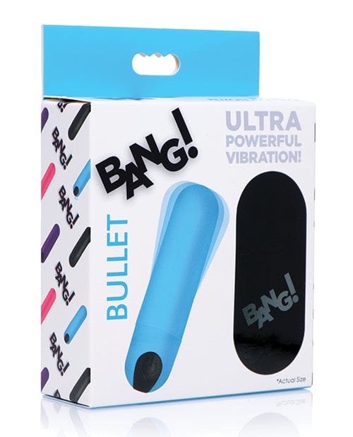 Bang Vibrating Bullet With Remote Control Blue Stimulators
