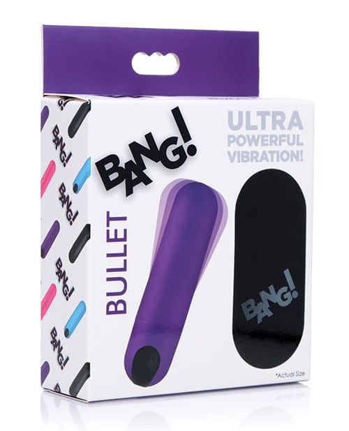 Bang Vibrating Bullet With Remote Control Purple Stimulators