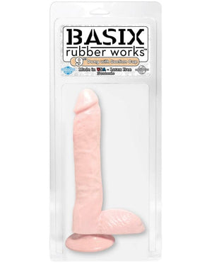 Basix Rubber Works 9" Dong w/Suction Cup - Flesh Dongs & Dildos