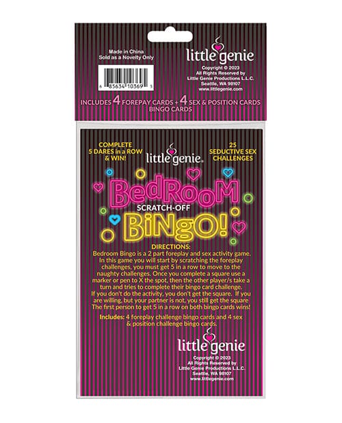 Bedroom Bingo Scratch-Off Game Games For Romance & Couples