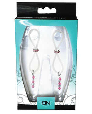 Bijoux De Nip Nipple Halos Gem Slider Pink/Clear Bondage Blindfolds & Restraints