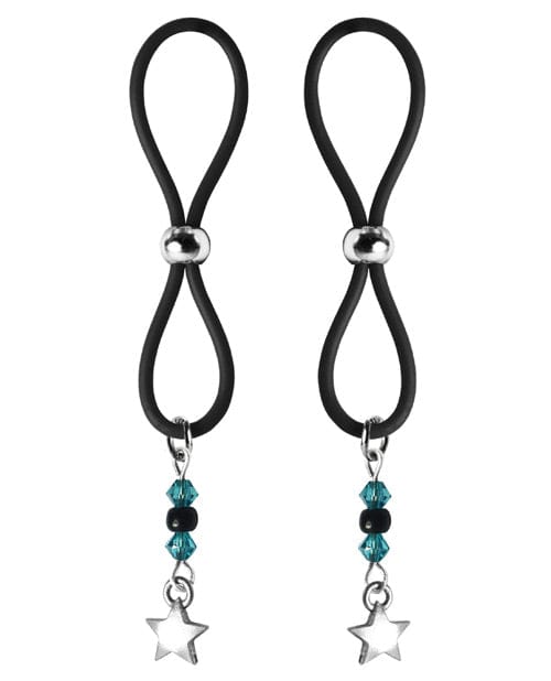 Bijoux De Nip Nipple Halos Star Charm Turquoise/Black Bondage Blindfolds & Restraints