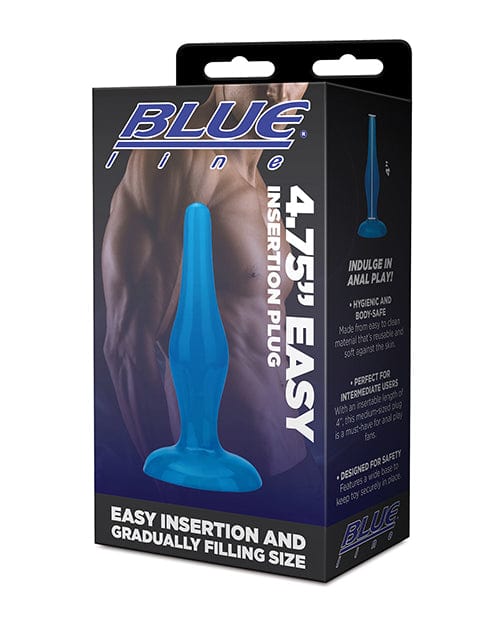 Blue Line C & B 4.75" Easy Insertion Plug - Jelly Blue Anal Products