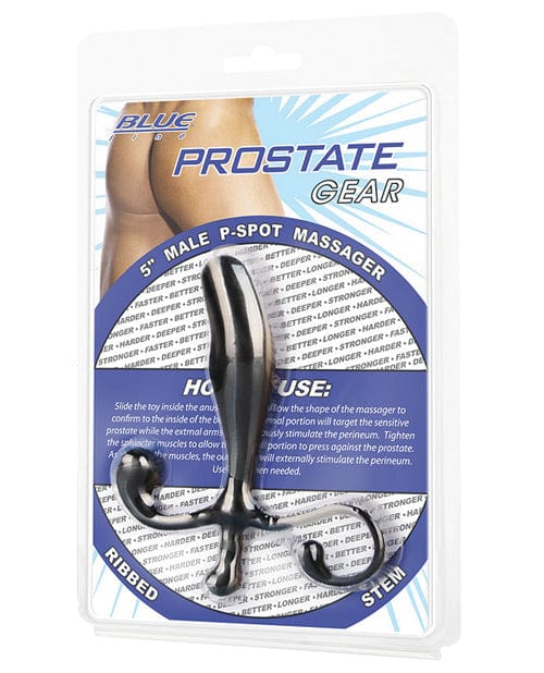 Blue Line C&B 5" Male P-Spot Massager - Black Anal Products