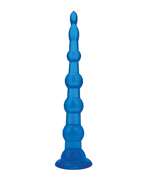 Blue Line C & B 8.5" Anal Beads w/Suction Base - Jelly Blue Anal Products