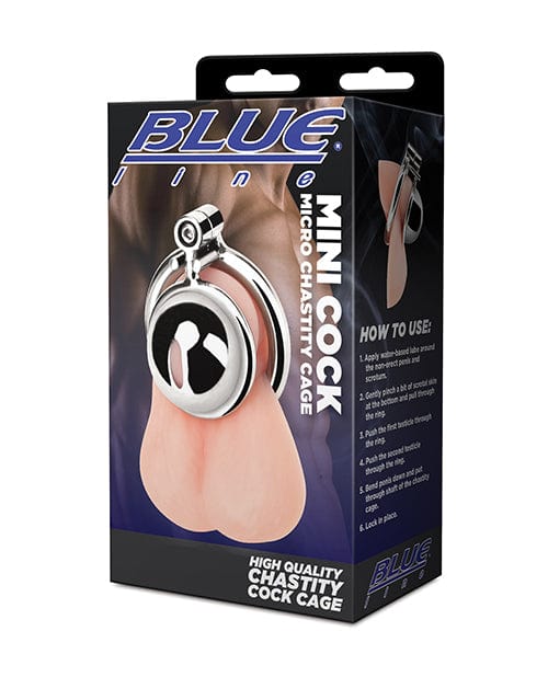 Blue Line Mini Cock Micro Chasity Cage Bondage Blindfolds & Restraints