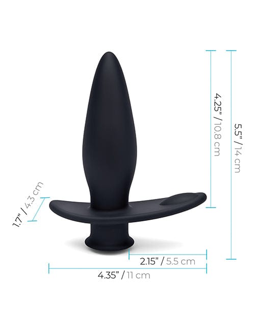 Blue Line Vibrating Anal Plug Pointer w/Remote - Black Anal Products