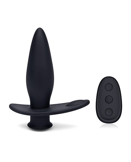 Blue Line Vibrating Anal Plug Pointer w/Remote - Black Anal Products