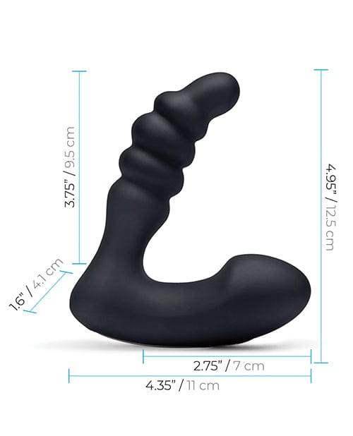 Blue Line Vibrating Prostate Prodder w/Remote - Black Anal Products