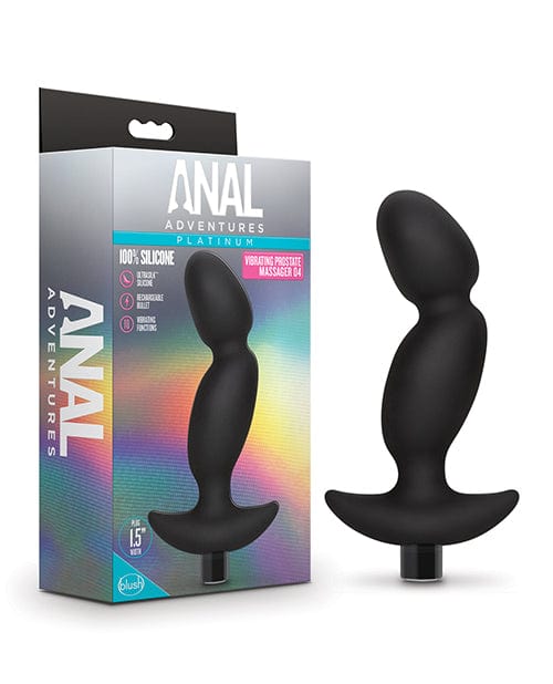 Blush Anal Adventures Platinum Silicone Vibrating Prostate Massager 04 - Black Anal Products